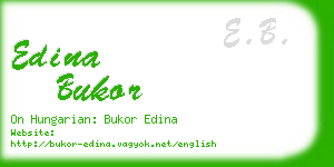 edina bukor business card